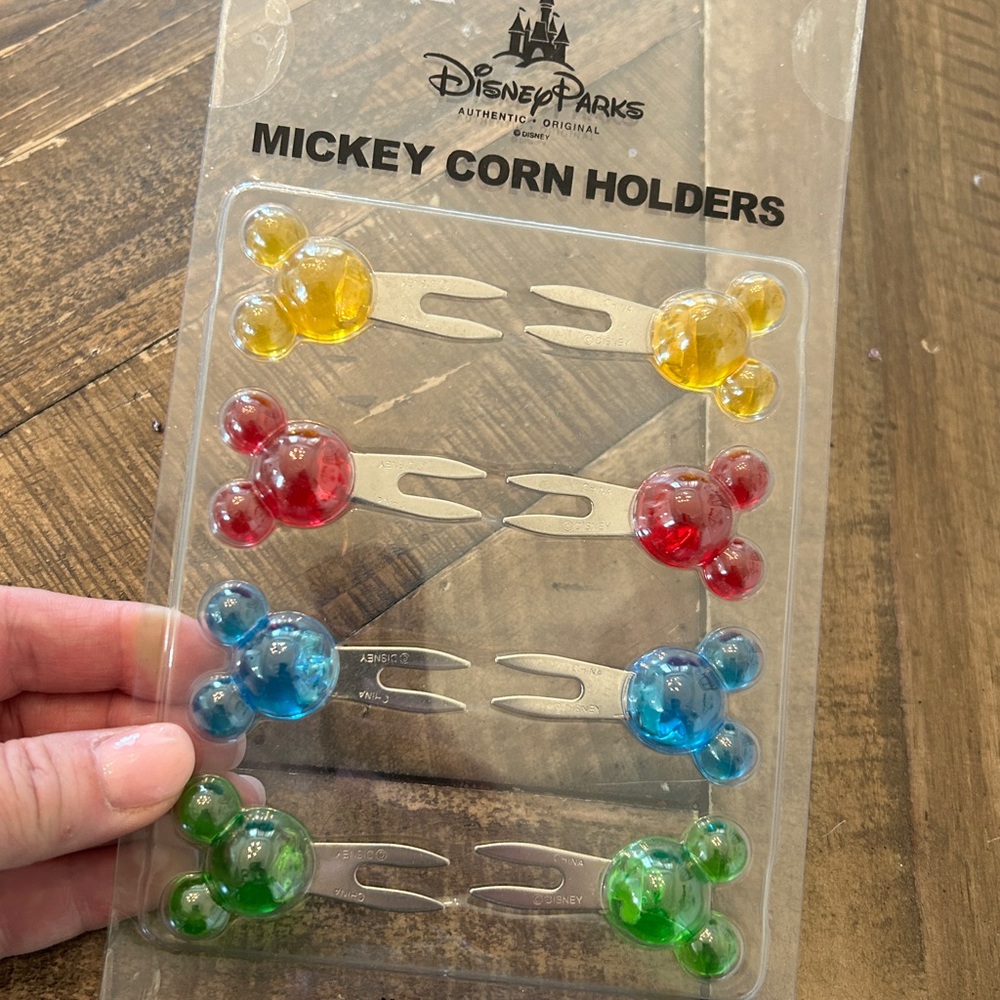 Disneyland Mickey Mouse Corn Holders, set of 4 pairs, New in Package